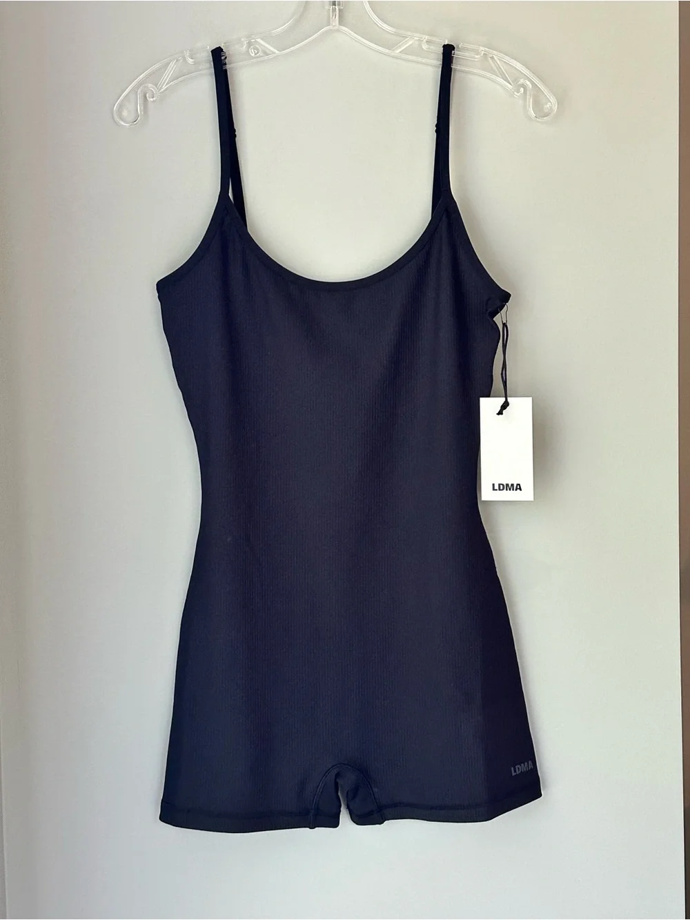 LDMA The Taylor Ribbed Romper in Black Size Medium NWT